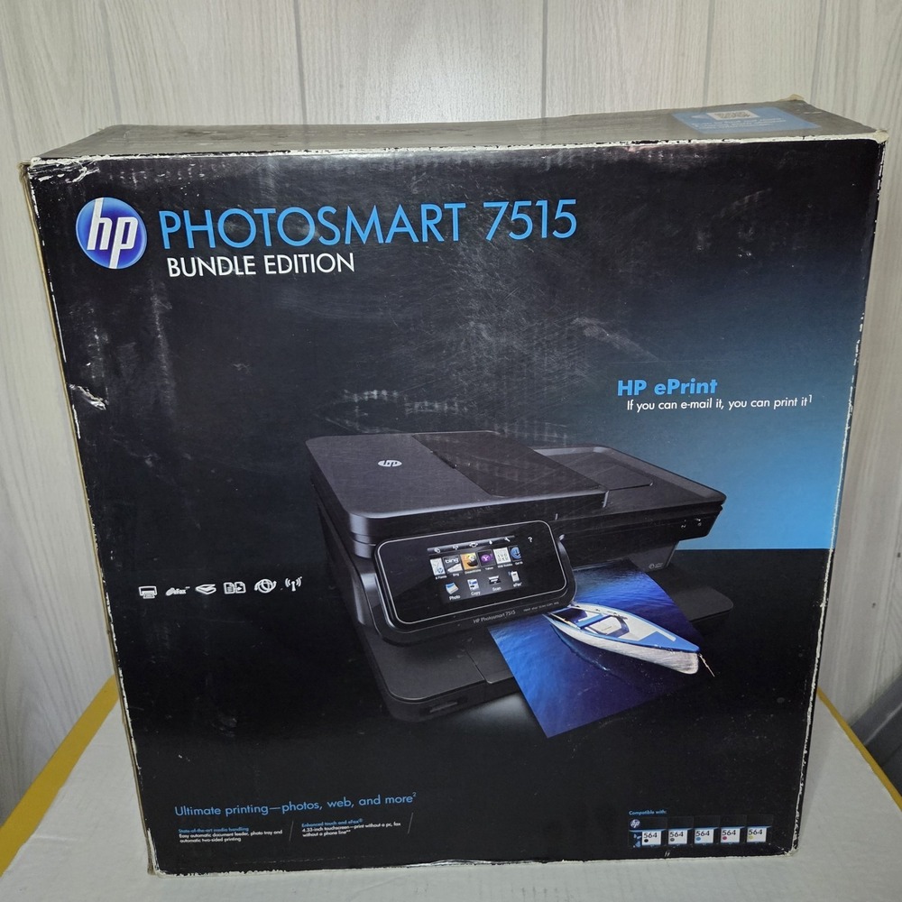 HP Photosmart 7515 All-In-One Inkjet Printer- Brand New